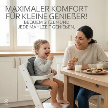 Preview: BAMBINIWELT Ersatzbezug für Stokke Tripp Trapp, MELIERT (rund)